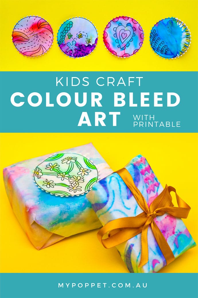 colour bleed art - kids craft project - mypoppet.com.au