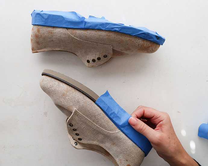 Shoe makeover with chalk paint - mypoppet.com.au