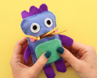 Gobble monster doll zero waste softie pattern - mypoppet.com.au