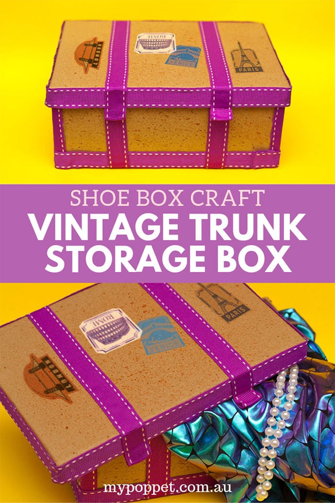 Vintage trunk storage box DIY - mypoppet.com.au