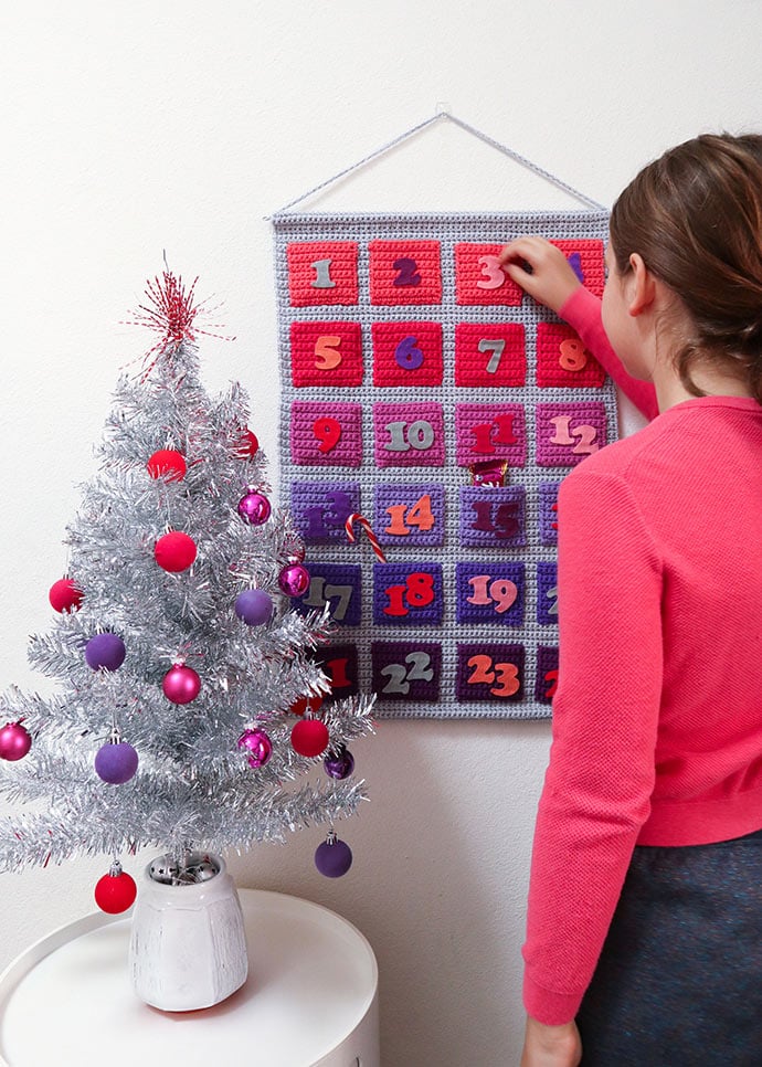 Modern Ombre Crochet advent calendar pattern - mypoppet.com.au