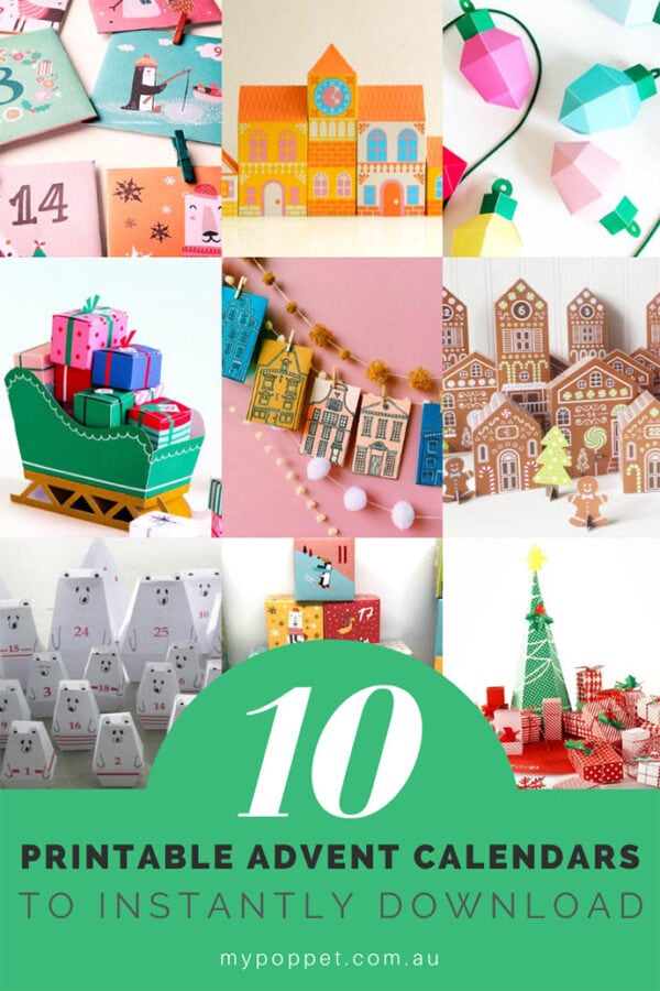 10 Unique & Whimsical Printable Advent Calendars to craft this Christmas