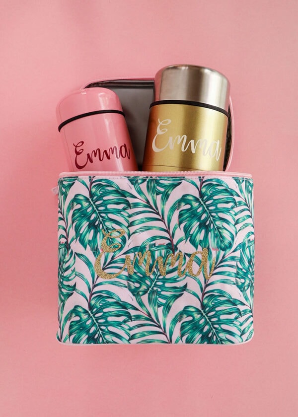 DIY Personalised Lunch Bag & Flask with Cricut My Poppet Makes