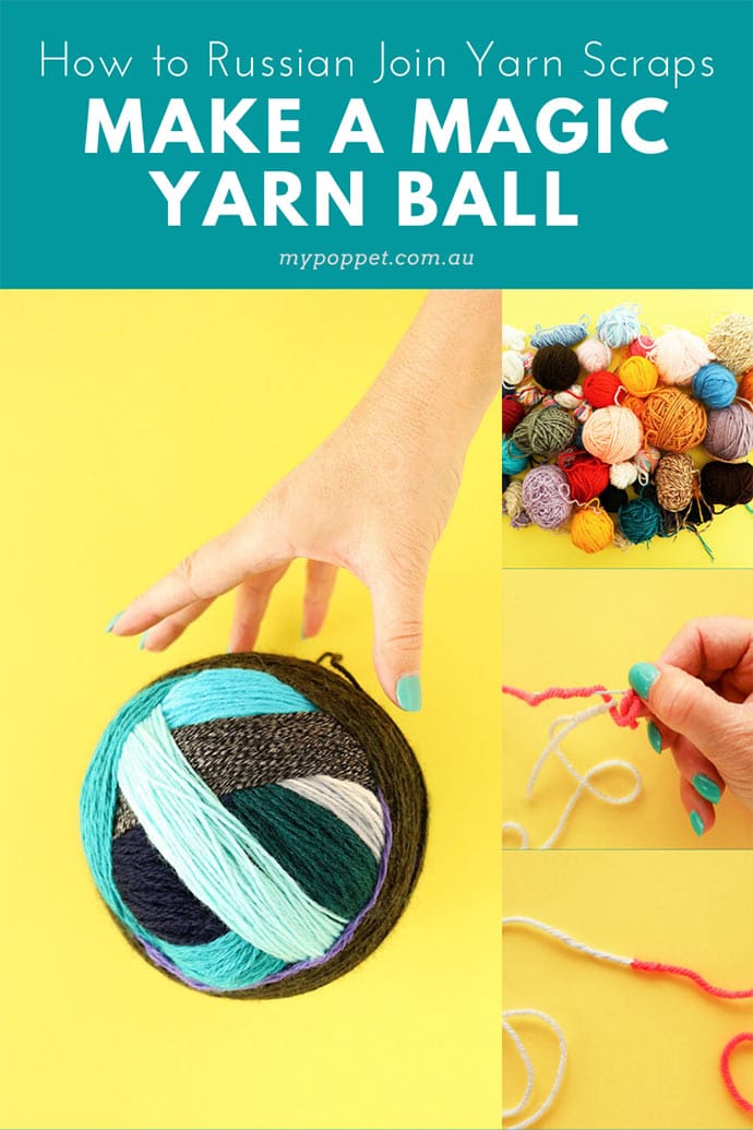 Use your yarn scraps to make a magic yarn ball with invisible joins