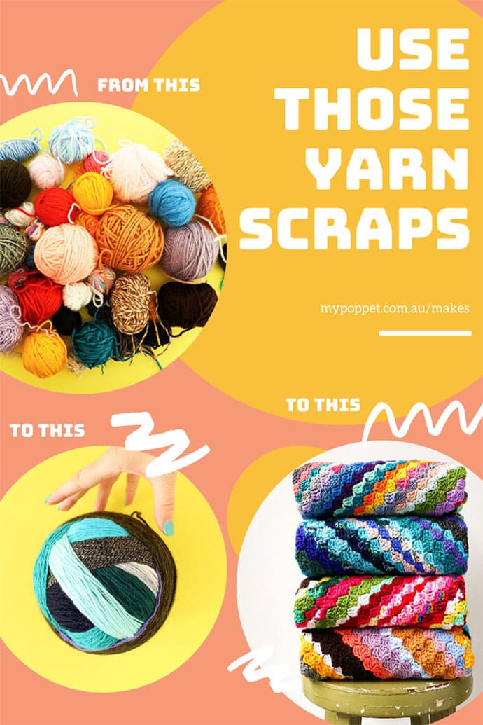 Use your yarn scraps to make a magic yarn ball with invisible joins