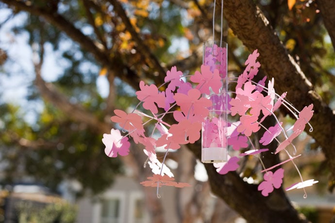 Paper Craft Cherry Blossom Mobile Lantern