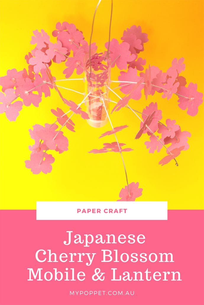 DIY Sakura Cherry Blossom lantern mobile 