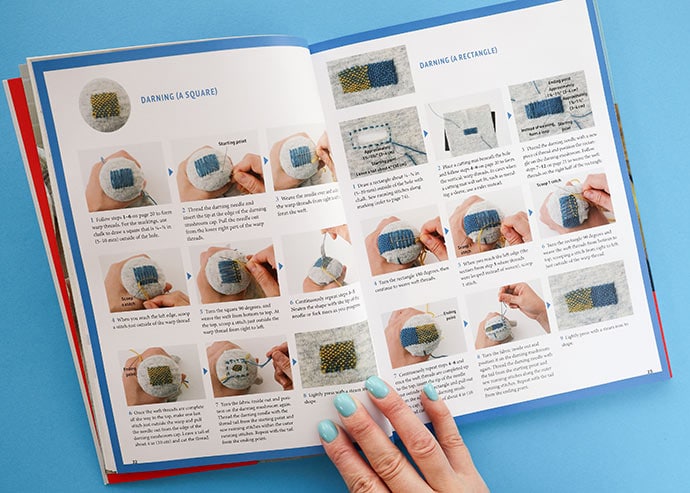 Joyful mending -book with darning instructions