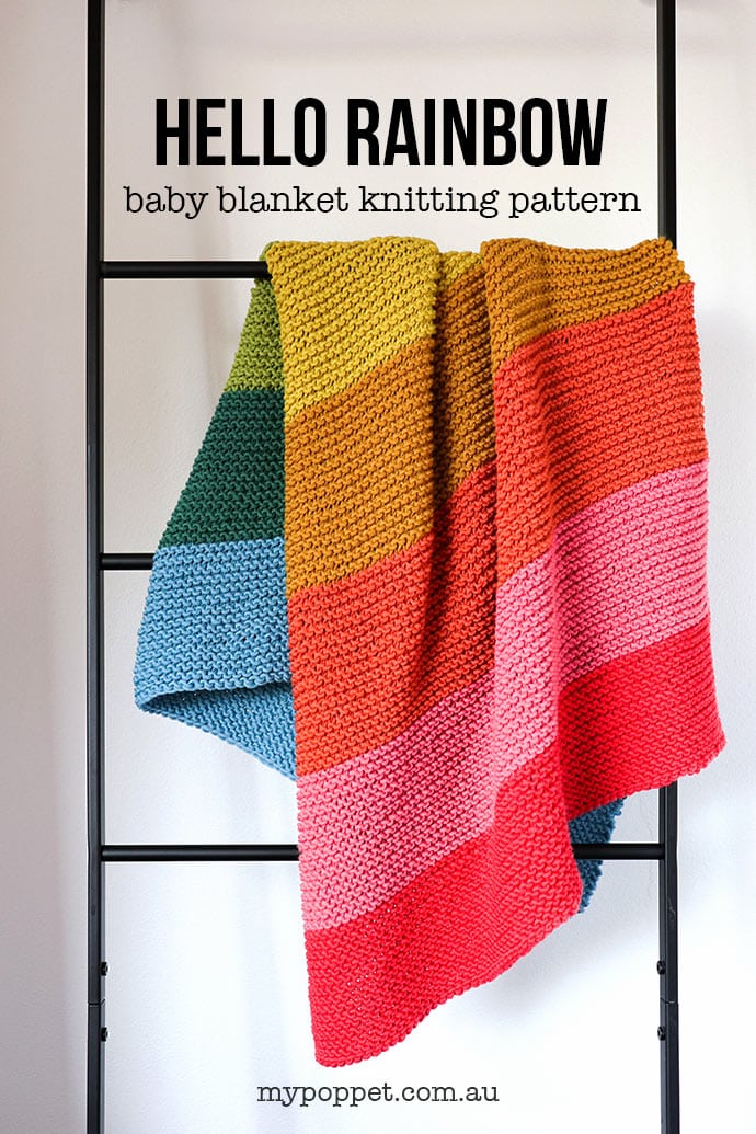 Ombre baby blanket online knitting pattern