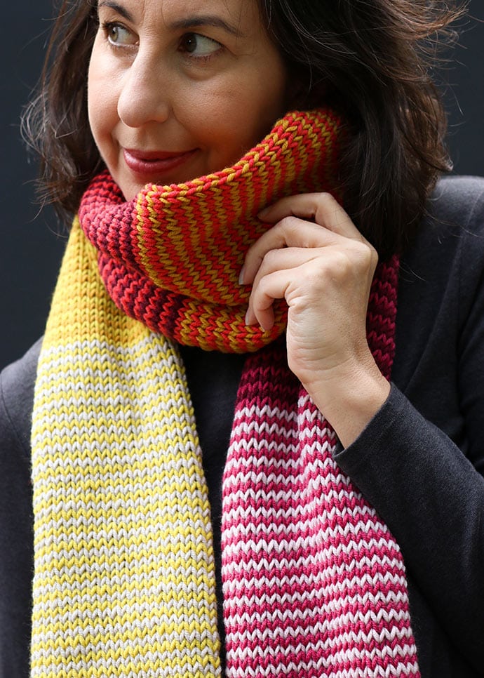 Mini Stripes Scarf Knitting Pattern | My Poppet Makes