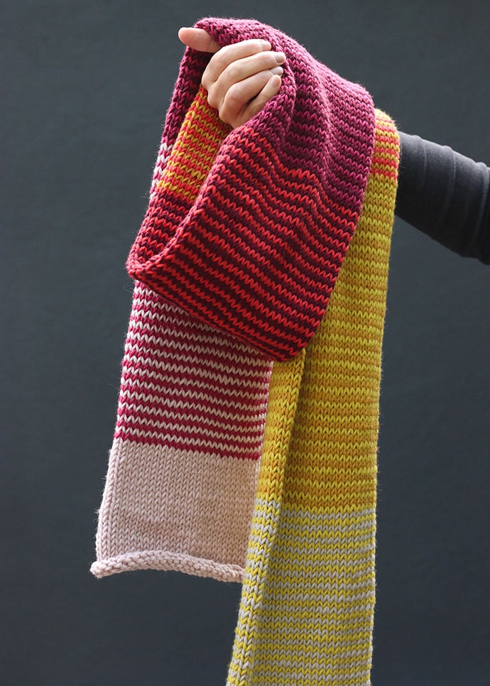 Mini Stripes Scarf Knitting Pattern My Poppet Makes