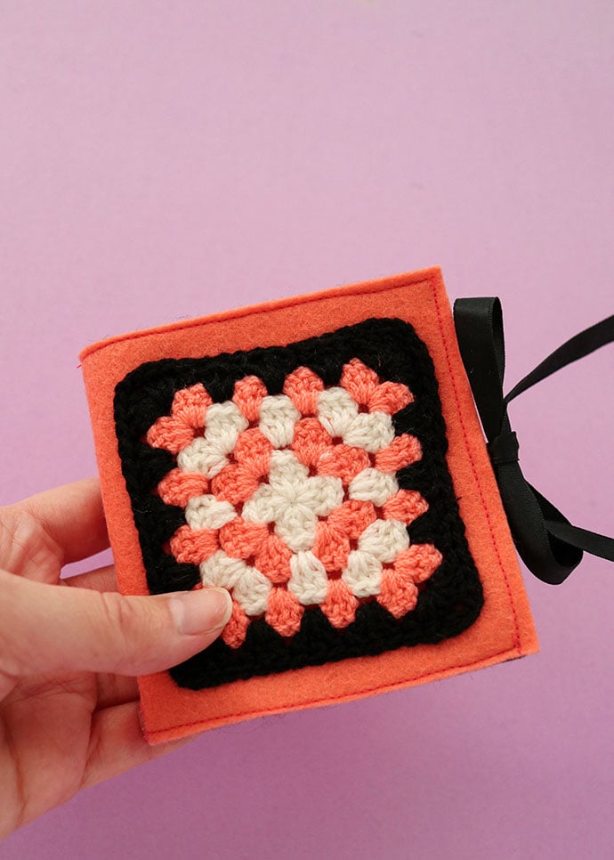 Granny Square Needle Book made of felt