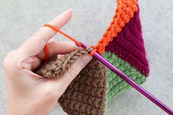slip stitch to join crochet squares