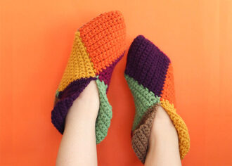 harlequin slippers crochet pattern