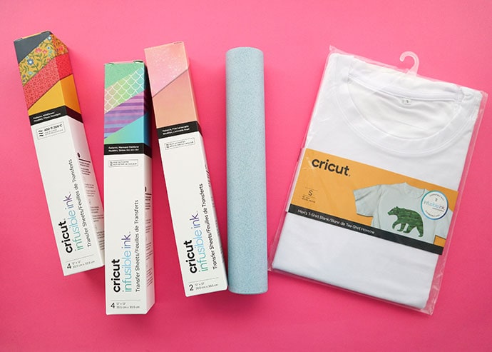 Cricut infusible ink sheets and t-shirt