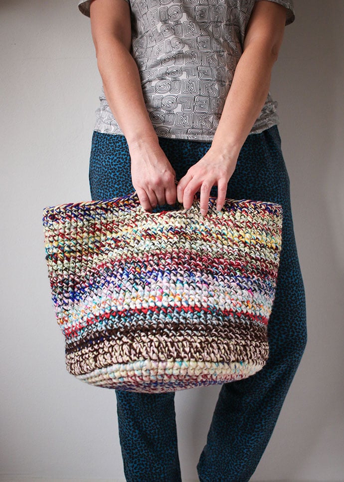 Crochet basket bag online pattern