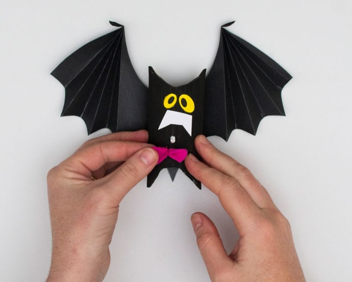 Halloween Craft Paper Roll Bat - My Poppet Makes