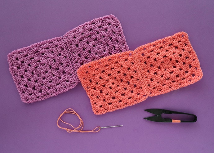 Granny square headband supplies