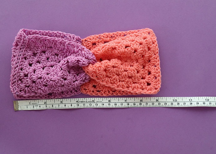 Granny square headband, fishined size