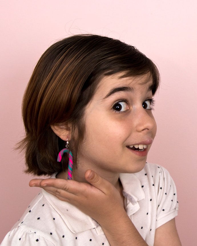 How to make candy cane earrings