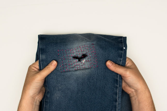 sashiko jean repair