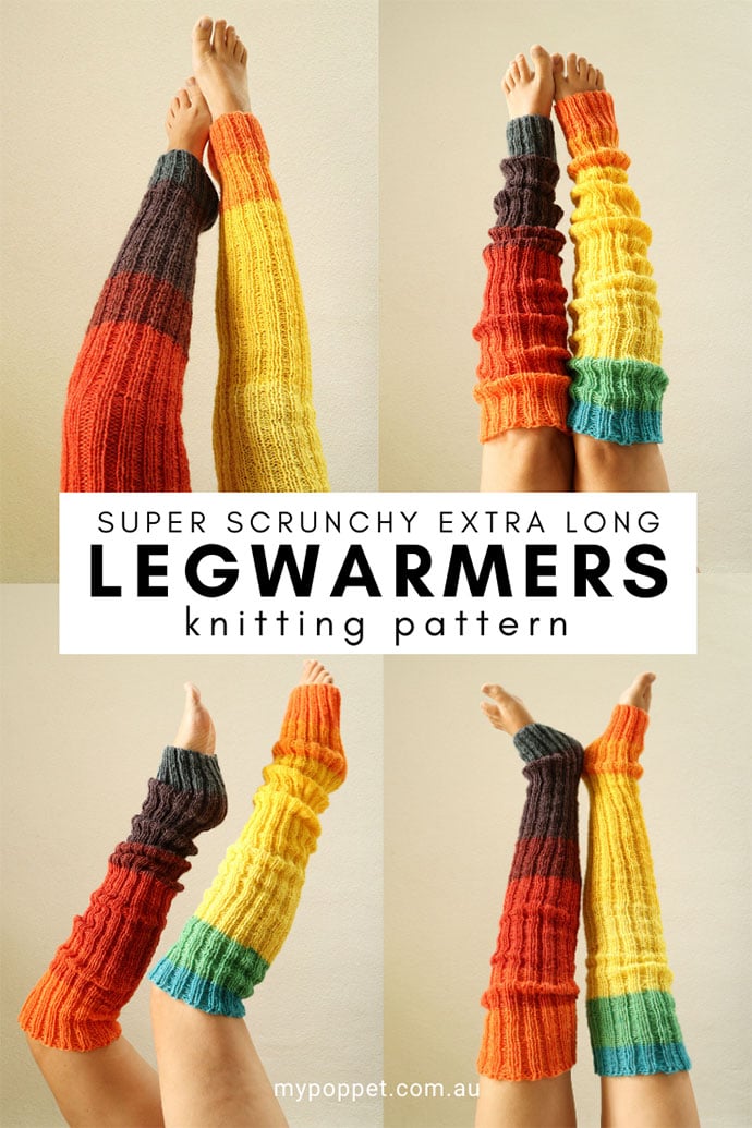 Super Scrunchy Extra Long Knitted Leg Warmer Pattern