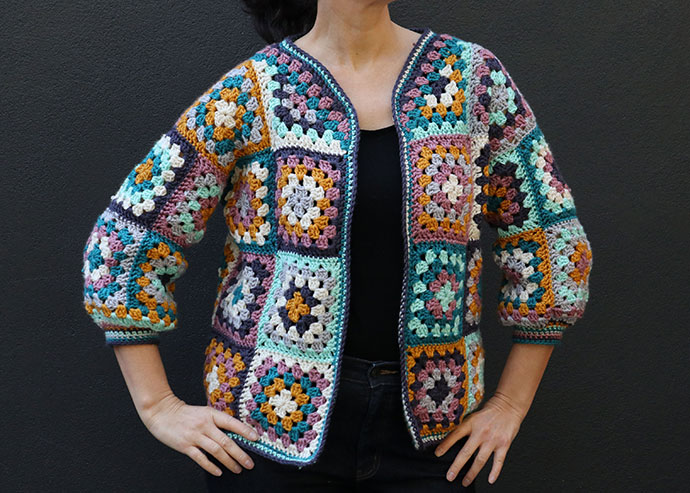 Everyday Granny Square Cardigan Crochet Pattern | My Poppet Makes