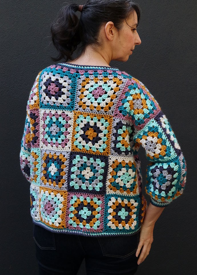 granny square cardigan crochet pattern