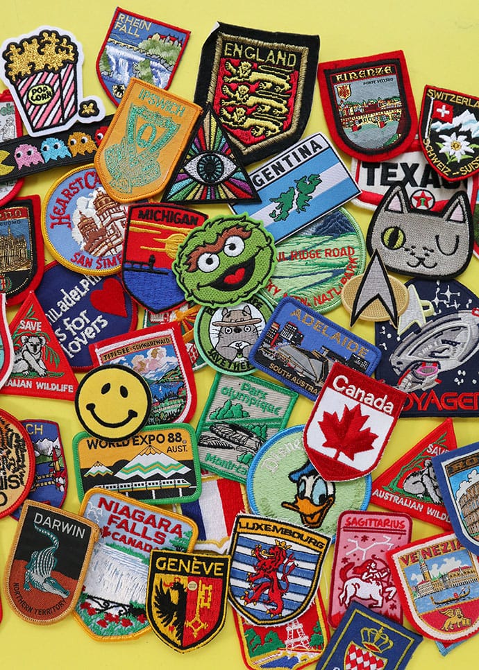 collection of sew on patches