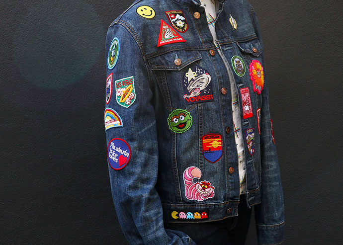 patched denim jacket