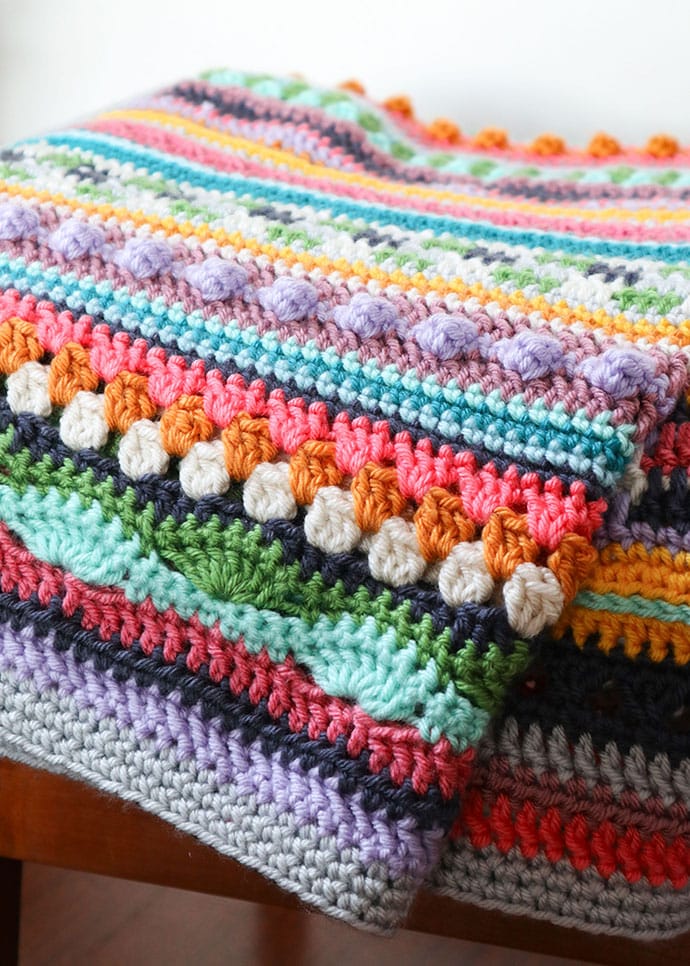 crochet pram blanket pattern - folded crochet blanket