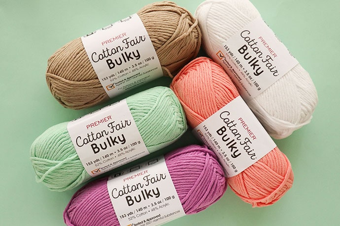 Premier Yarns Cotton Fair Bulky 5 balls of yarn 