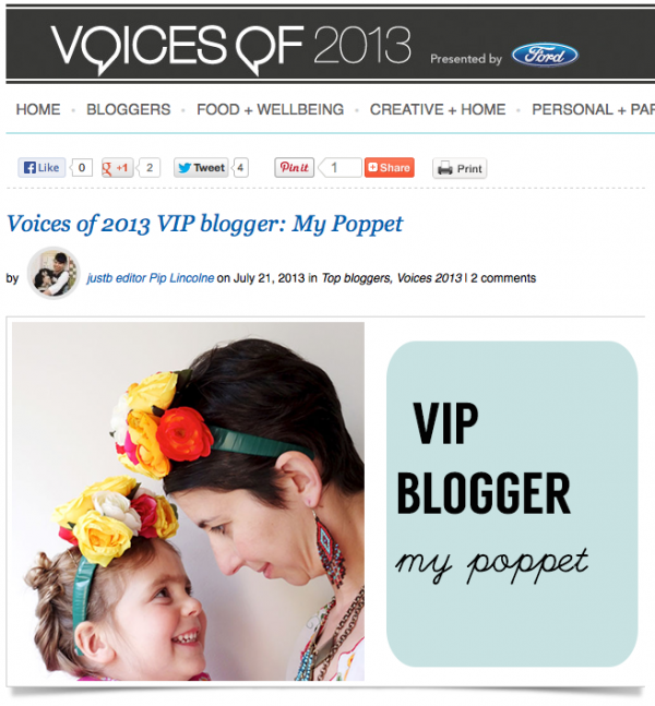 Kidspot Vip blogger 2013
