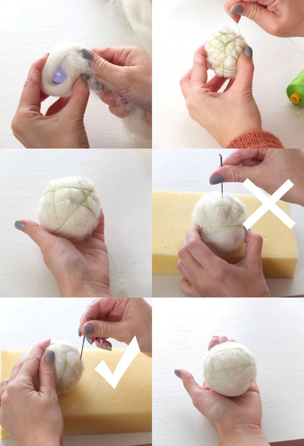 How to Make a Felt Ball with Needle Felting