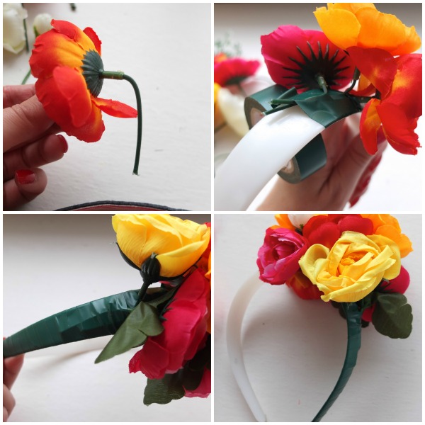 floral headband diy