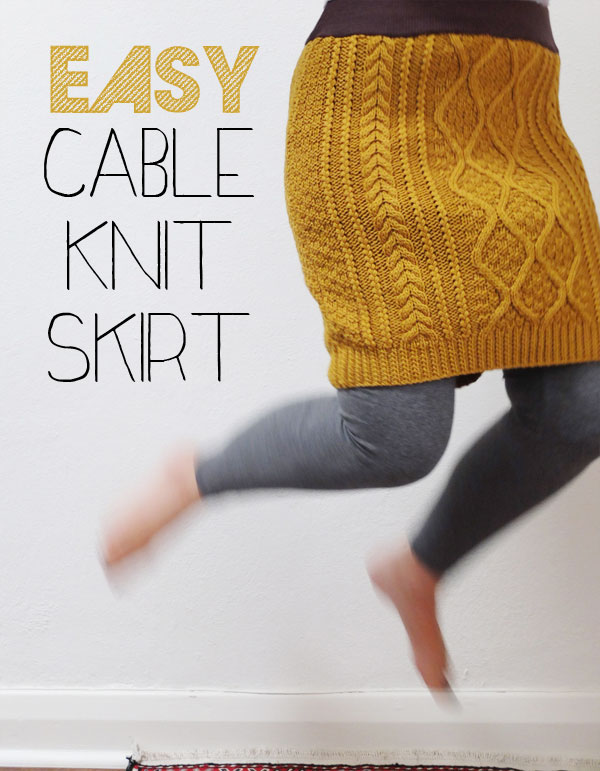 Easy Cable Knit Skirt - A wardrobe refashion | My Poppet Makes