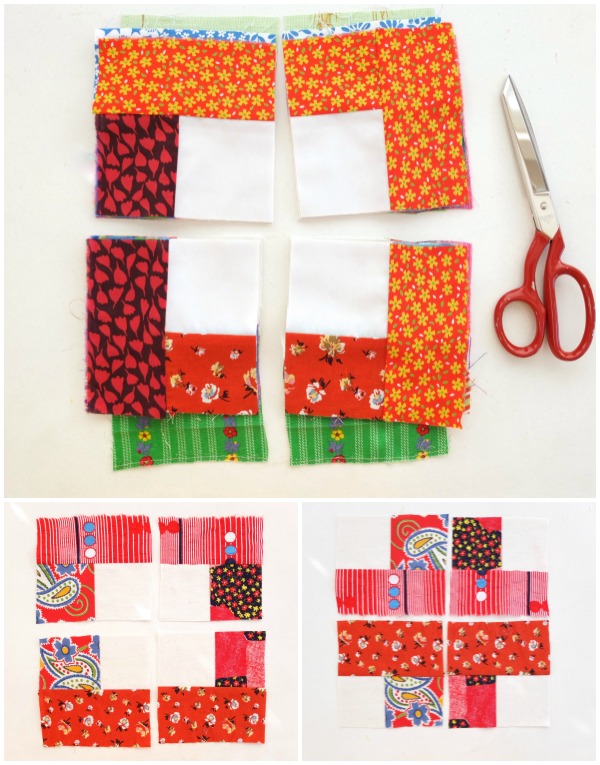 cut squares for quilt block