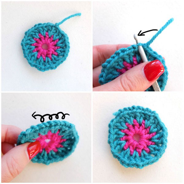 How to weave in ends as you go - crochet