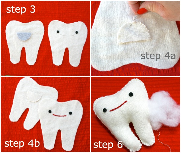 Make a tooth softie steps