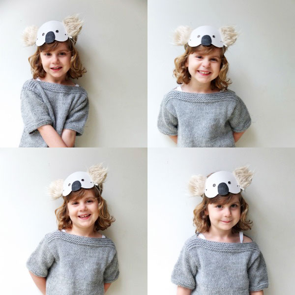 DIY koala mask mypoppet.com.au