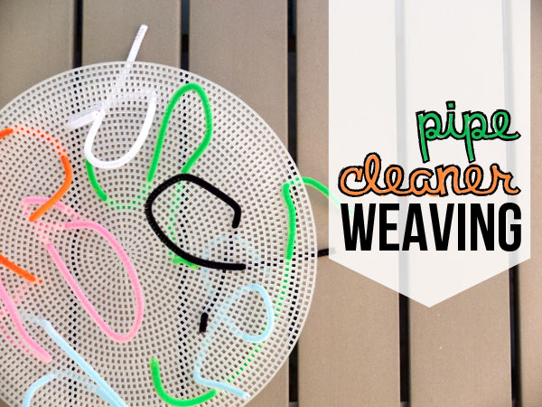 fine motor skills development - pipecleaner weaving