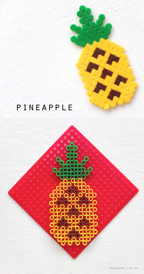 pineapple hama bead pattern crossstitch design mypoppet.com.au