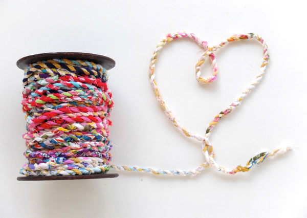 cute fabric twine heart