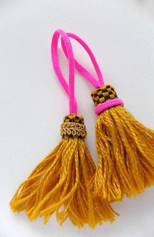 Tassel diy with vintage fringe and trim 