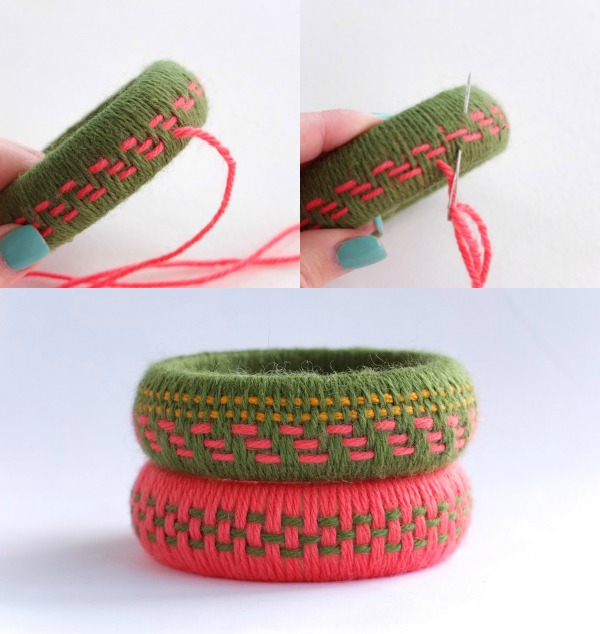 How to make woven yarn bangles mypoppet.com.au