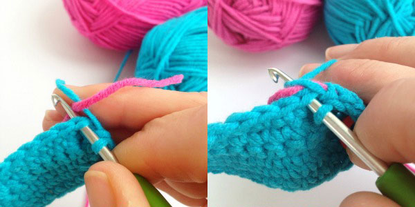 change colour crochet 