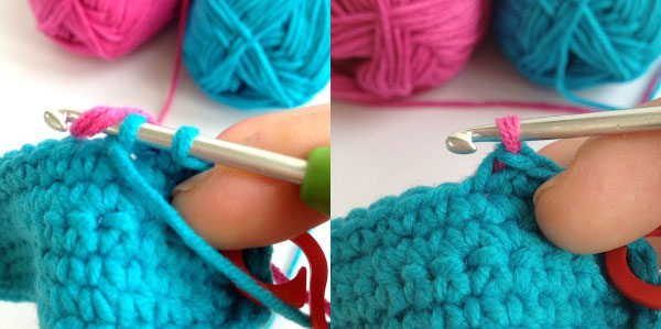 change colour crochet 