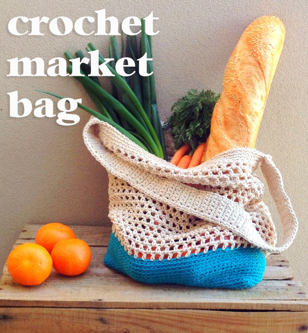 crochet net shopping bag pattern