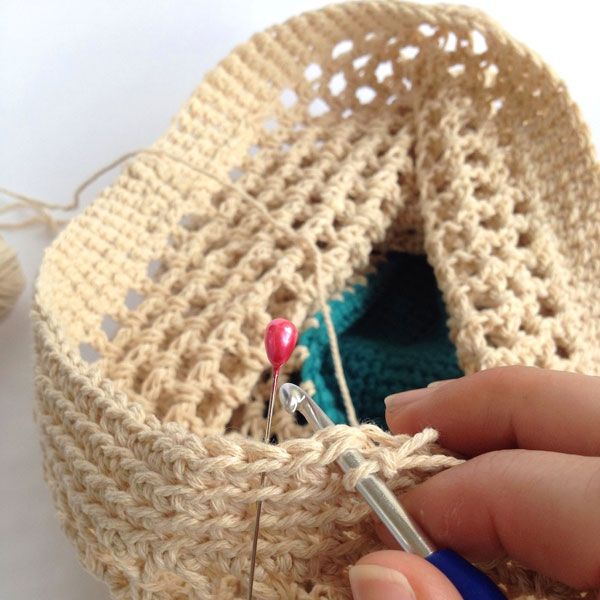 crochet net shopping bag pattern