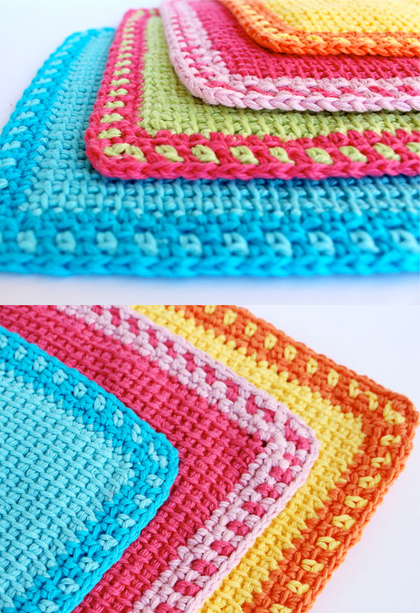 Tunisian Crochet Washcloths